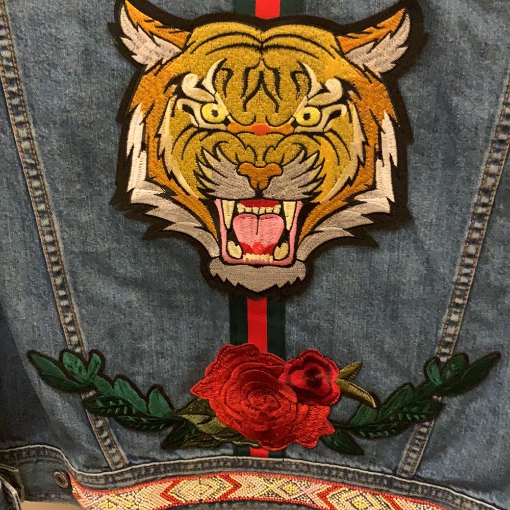 Custom Jean Jacket Sewn With Patches - image 6
